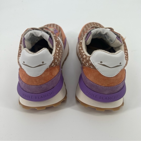 Voile Blanche Owark Low Top Woven Raffia Colorful Suede Lace Up Sneakers 39 - Picture 9 of 12